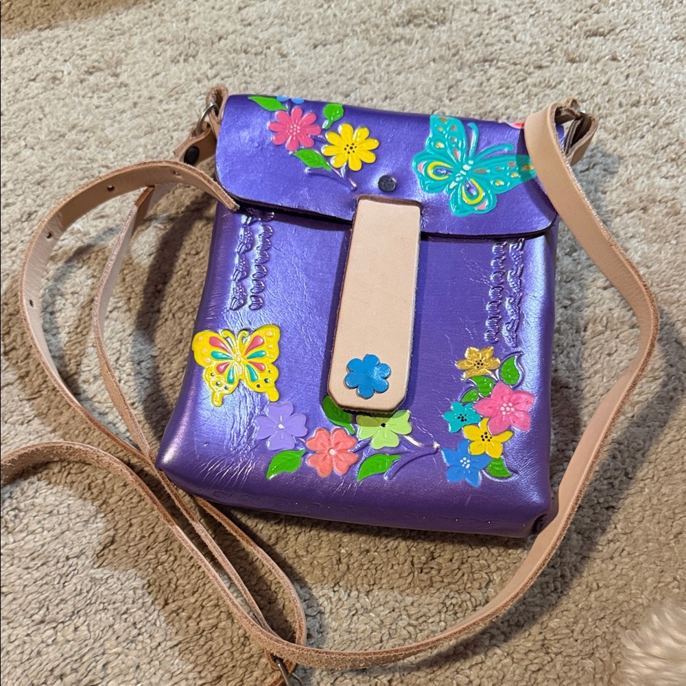 Floral Purple Crossbody Bag